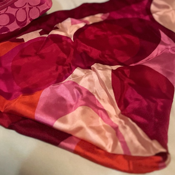 Vintage Coach Pink and Red Women's Purse, Hat and Scarf Set - Picture 3 of 4